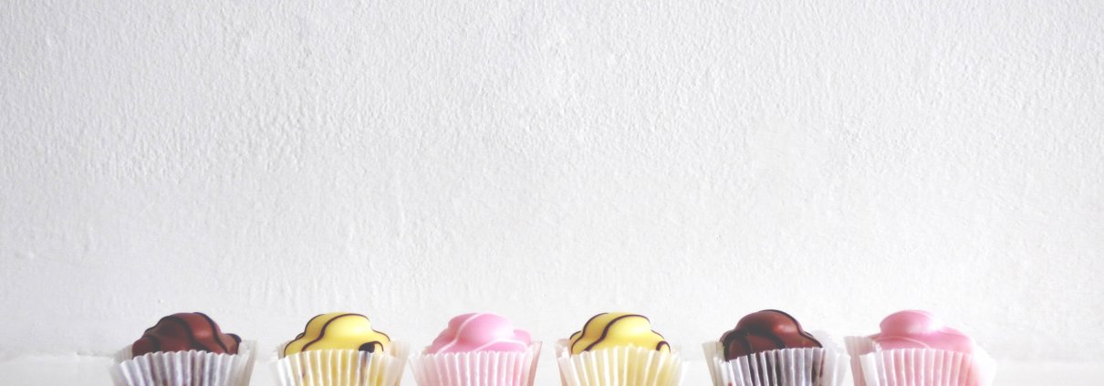Række af lækre muffins