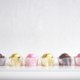 Række af lækre muffins