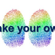 Make your own Regnbuefarvede fingeraftryk