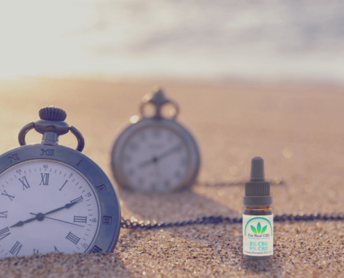 CBD-olie med stopure i sandet
