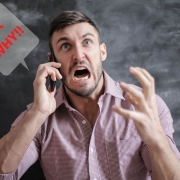 The-Real-CBD-blog-hvorfor-virker-din-CBD-olie-ikke Mand råber MEN HVORFOR ind i en telefon