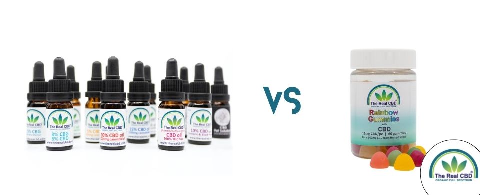 CBD-olie vs. CBD-vingummier