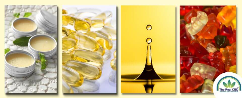 CBD-balsam CBD-kapsler CBD-olie CBD-gummier