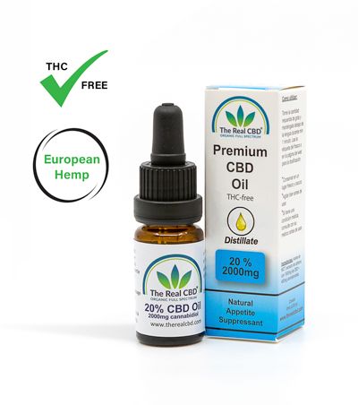 20% CBD distillate flaske - The Real CBD