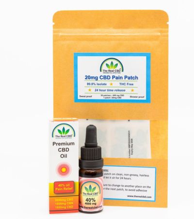 20 mg CBD-smerteplastre og 40 % smertelindrende olie -The Real CBD