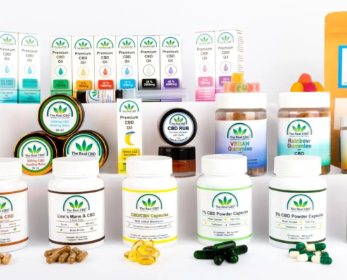 Smuk udstilling af CBD-produkter -The Real CBD