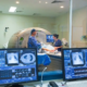 Onkologisk afdeling på et hospital med patient i en scanner