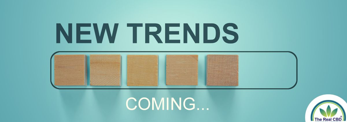 Skilt med NEW TRENDS og byggeklodser