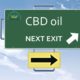 CBD OIL señal de calle de próxima salida