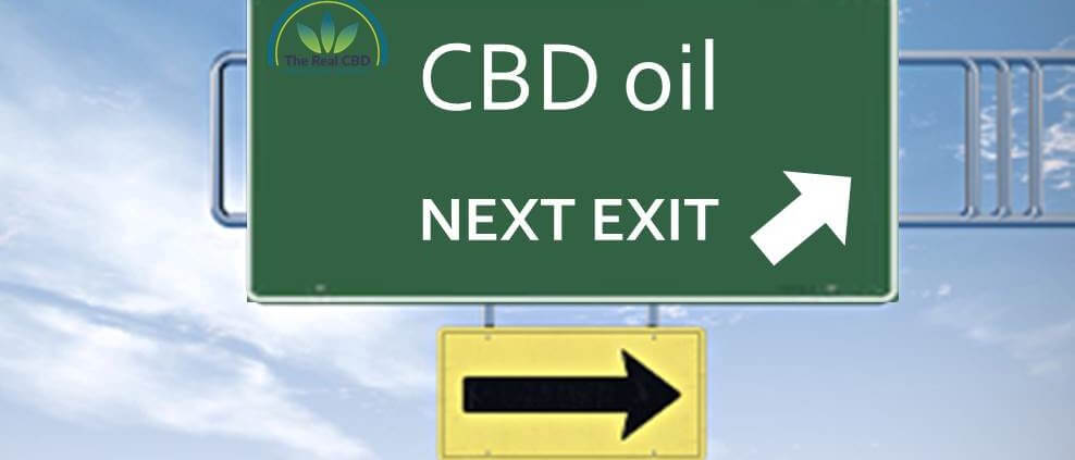 CBD OIL señal de calle de próxima salida