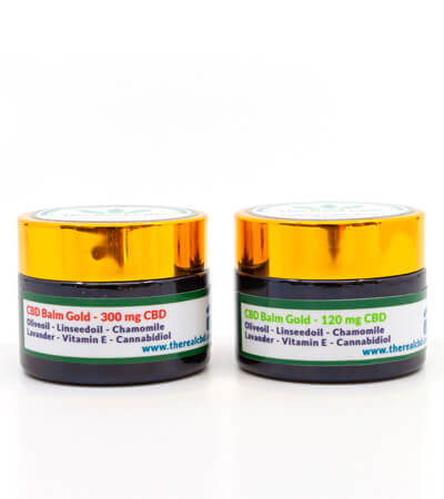 2 diferentes balsamo de CBD - The Real CBD marca