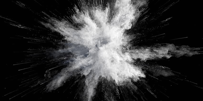 Explosión polvo blanco