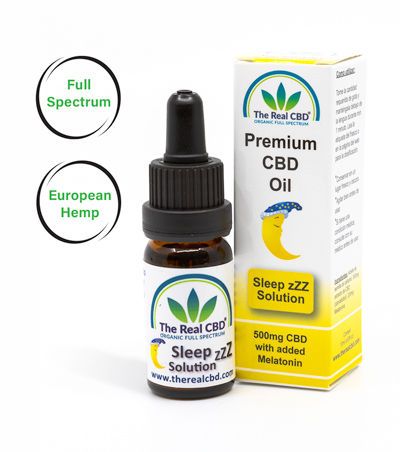 5% de aceite de CBD para dormir - The Real CBD - España - Dinamarca - Reino Unido - Alemania