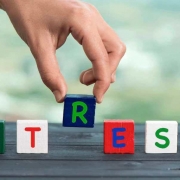 The-Real-CBD-Blog-cómo-puede-ayudar-el-CBD-con-el-estrés STRESS deletreado en bloques de madera de colores