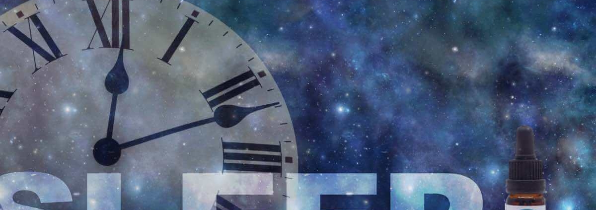 SUEÑO y reloj en el cielo nocturno