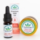 Bálsamo de CBD de 300 mg con un frasco de aceite de CBD al 10 - The Real CBD marca