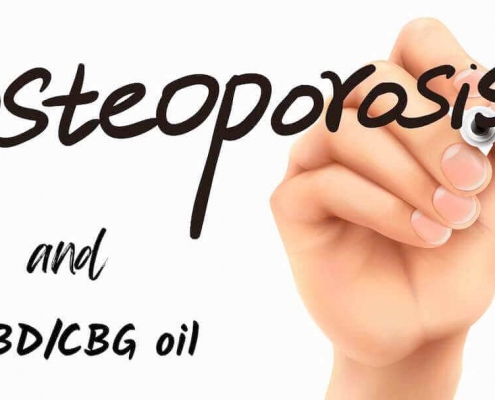 Escribir a mano Osteoporosis y aceite de CBD