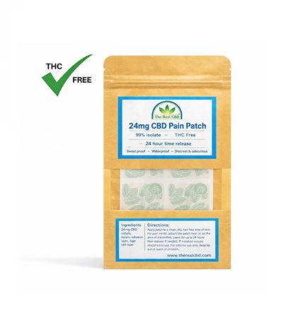 Un paquete de parches analgésicos con 24 mg de CBD.