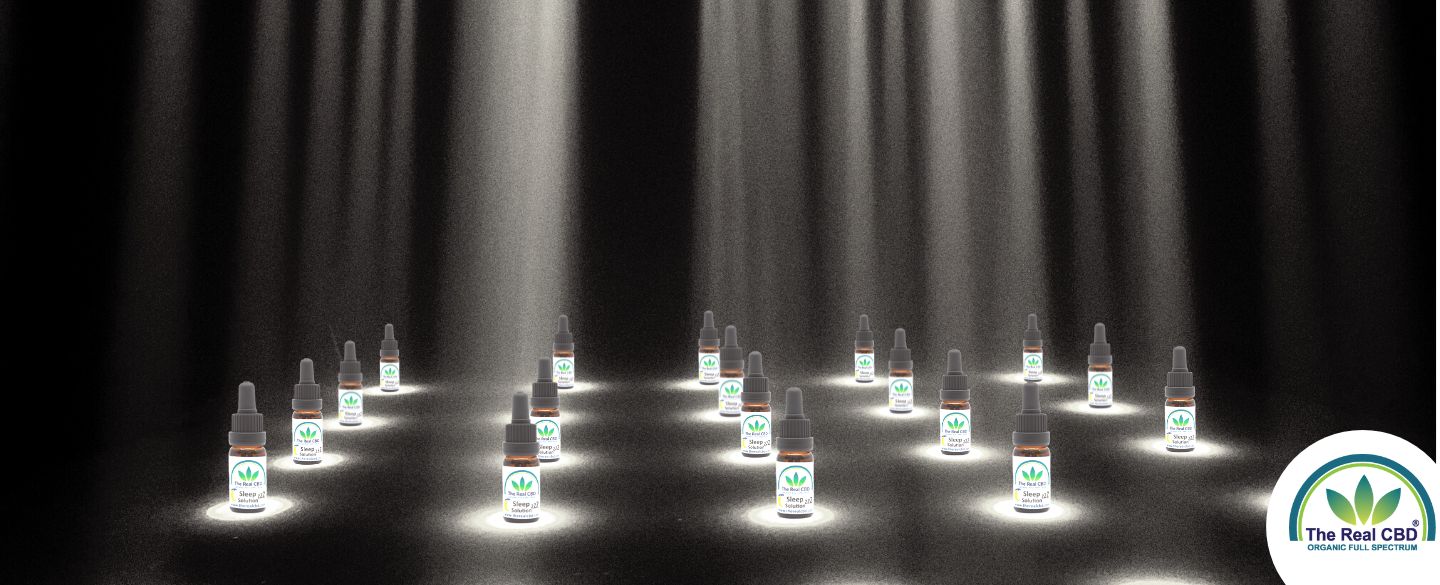 Las botellas de CBD Real en el candelero del escenario