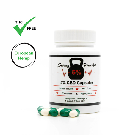 Cápsulas de CBD al 5% para deportistas - The Real CBD marca