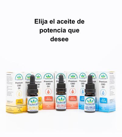 9 botellas de aceite de CBD - The Real CBD marca