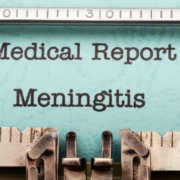 The Real CBD Blog CBD para la meningitis Informe médico de meningitis en una máquina de escribir