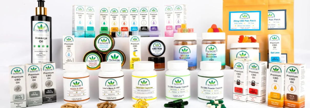 Exposición de toda la gama de productos - The Real CBD Marca