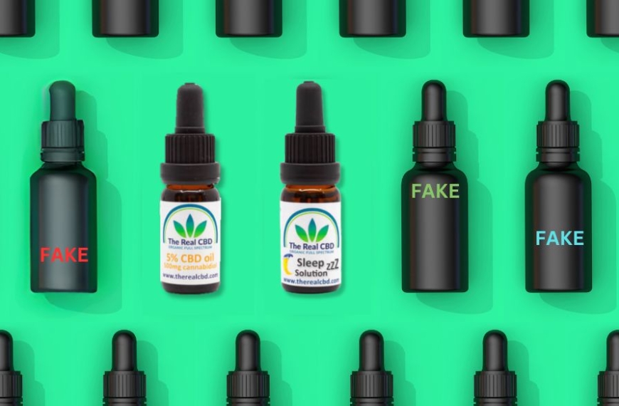 Falsos frascos de CBD y CBD auténtico
