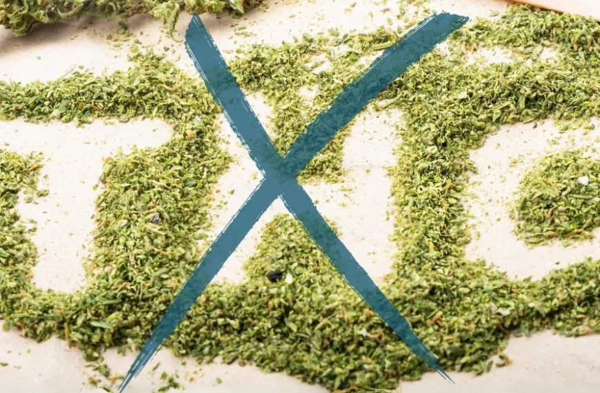 THC cruzado escrito en biomasa de cáñamo