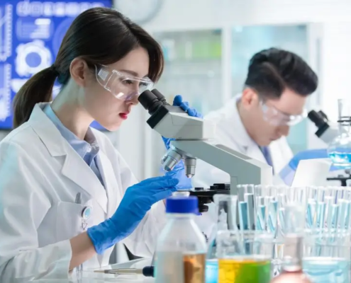 Pruebas científicas en laboratorio