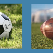 The-Real-CBD-Blog-CBD-para-futbolistas-y-jugadores-de-soccer Balón de fútbol y un balón de soccer en un campo de juego