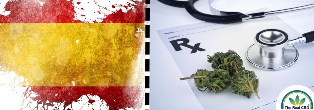 Bandera de España y marihuana en un informe médico