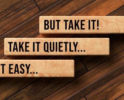 Bloque de madera con frases motivadoras