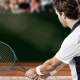 Tenista en pista de tenis