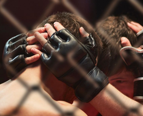 2 MMA fighters in combat