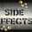 SIDE EFFECTS escrito en un cartel con huellas de patas