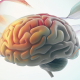 Un dibujo de un cerebro del que sale humo de colores por ambos lados.
