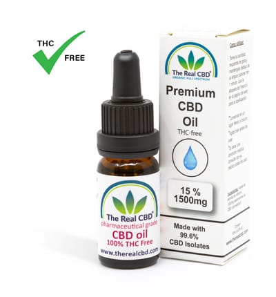 15% CBD oil no THC-The Real CBD-UK-Denmark-Spain-Germany 15% CBD oil no THC-The Real CBD Brand