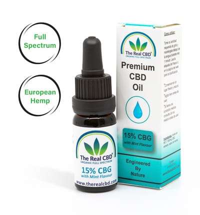 15% CBG Oil-The Real CBD-UK-Denmark-Spain-Germany 15% CBG Oil with mint taste-The Real CBD Brand