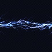 CBD und Schmerzen Elektrizität auf schwarzem Hintergrund