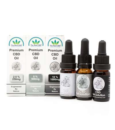 CBD Tinktur für Haustiere in Flaschen - The Real CBD Brand