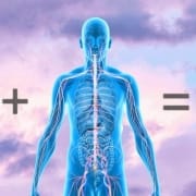 Le CBD fait-il vraiment quelque chose_ (1) The Real CBD 40% Huile CBD + silhouette humaine sur fond de ciel violet