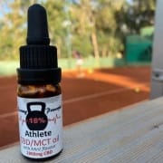 The-Real-CBD-Blog-Can-CBD-be-used-as-part-of-your-workout-routine The Real CBD tincture on a tennis court background