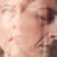Woman's mood changes while turning her head