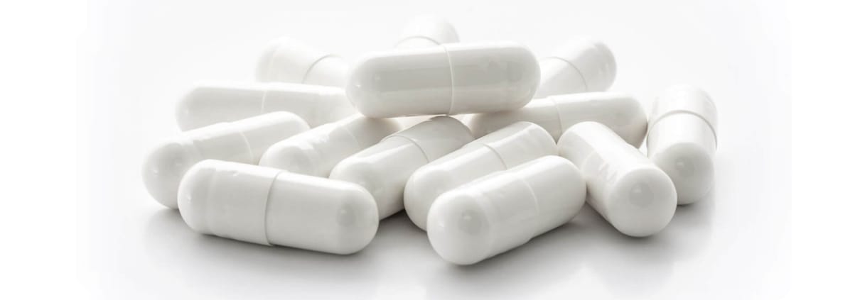 Product catagorie capsules White capsule close-up