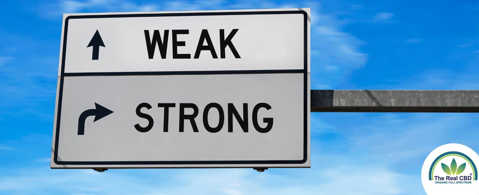 WEAK/STRONG verkeersbord