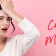 The Real CBD Blog 8 common CBD mistakes Woman holding her forehead with 8 common CBD mistakes
