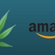 Le vrai blogue de la CDB - Faut-il acheter la CDB sur Amazon ? Logo Amazon et feuille de chanvre