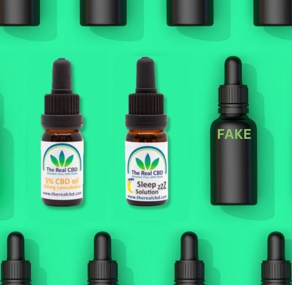 Nep tinctuurflesjes en de echte CBD tinctuurflesjes