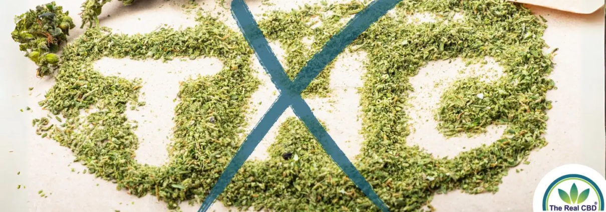 Cross over THC gemaakt van gedroogde hennepbladeren